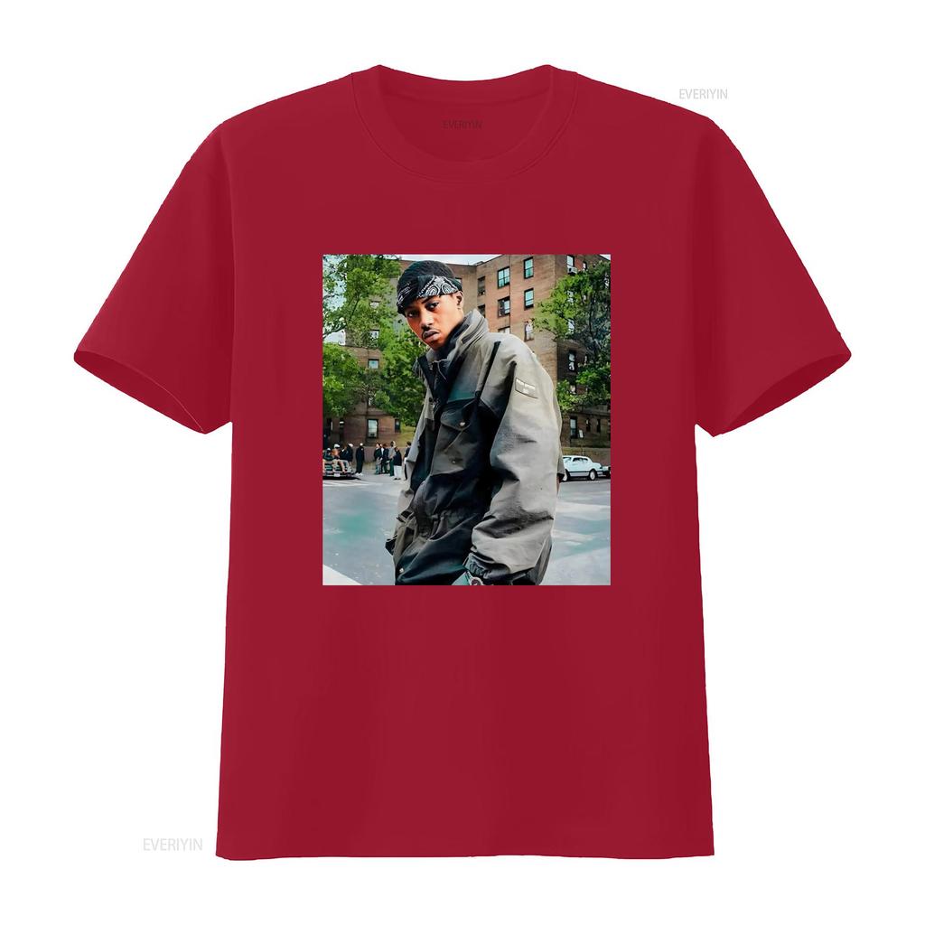 Футболка NAS rap tee 90-х хип-хоп Размер S 5XL Хлопок винтаж Стирка Повседневный уличный стиль Слегка дышащий Топ для повседневной носки
