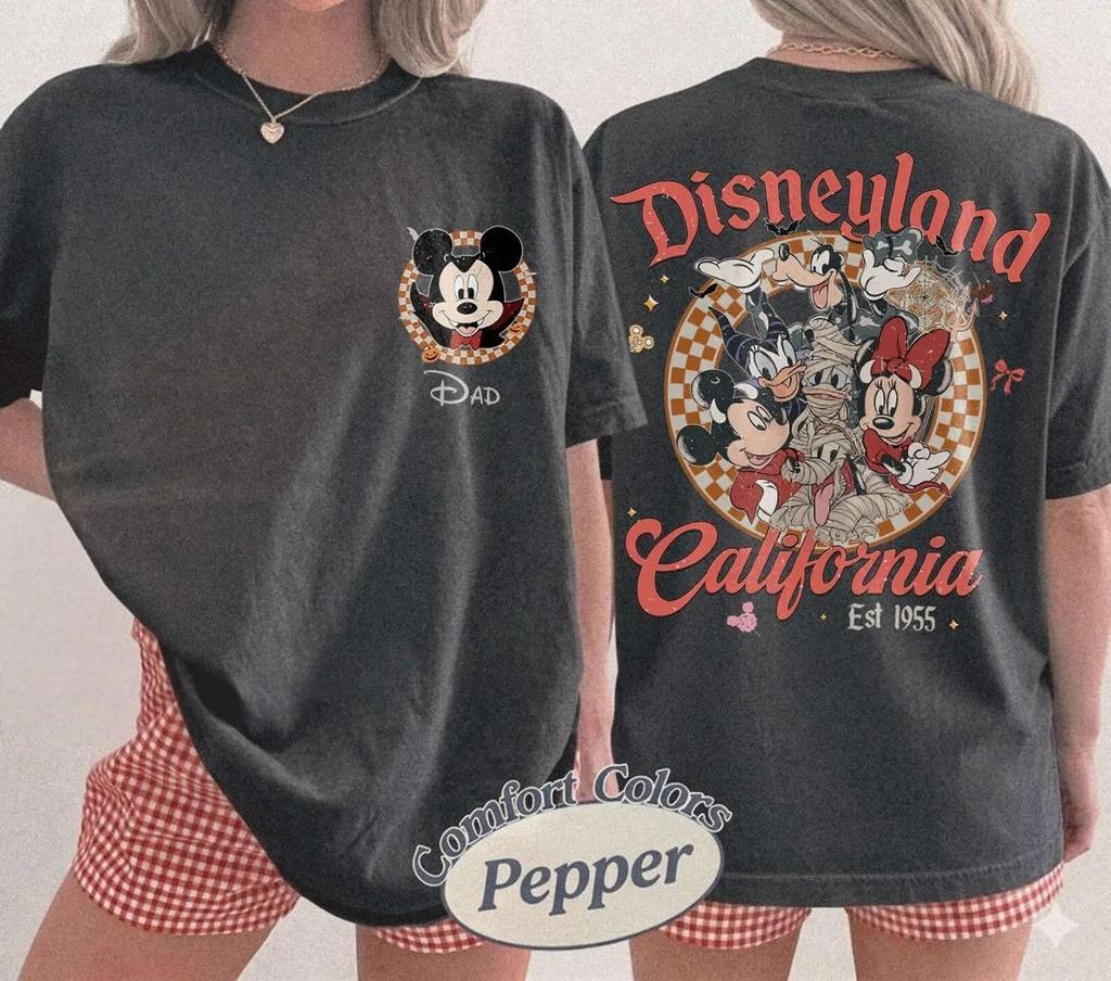 Personalized Disneyland California Tee, Disney Family Matching Outfit, Custom Mickey Minnie Group Apparel, Halloween Vacation Gift