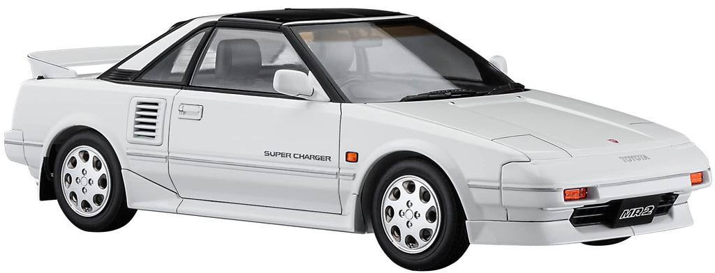 Hasegawa Historic Car Series Toyota MR2 Late Model Supercharger Plastic Model Kit HC45 1/24 (AW11) G-Limited (T-bar Roof)