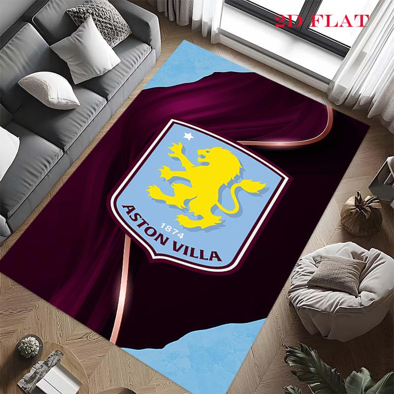 Ковер с логотипом Aston Villa для гостиной, спальни, дома, украшение дивана, нескользящий коврик для детских игр