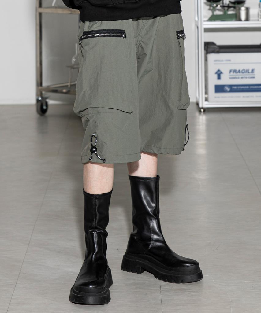 GLACK Gp037 Solid Cargo Bermuda Pants (Olive)