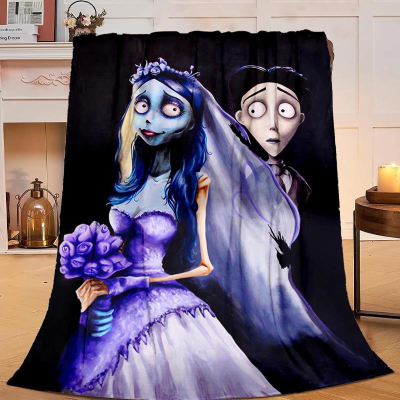 1PC Gothic Corpse Beauty In Bloom Flannel Blanket Gift, Suitable for Both Men And Women, Soft Ideal for Beds And Sofa, Birthday Or Christmas Gift