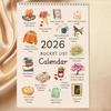 2026 Bucket List Calendar 12 Monthly Bucket List Wall Calendar Spiral Bound Art Planner
