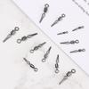 Ring Accessories Fishline Clamp Fishing Connector Swivel with Side Line Clip Fishing Swivel
