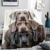 1Pc Three Puppies Print Flannel Blanket, High quality Comfortable for All Seasons, Home Decor, Warmth and Comfort, Perfect for Christmas Gifts W140