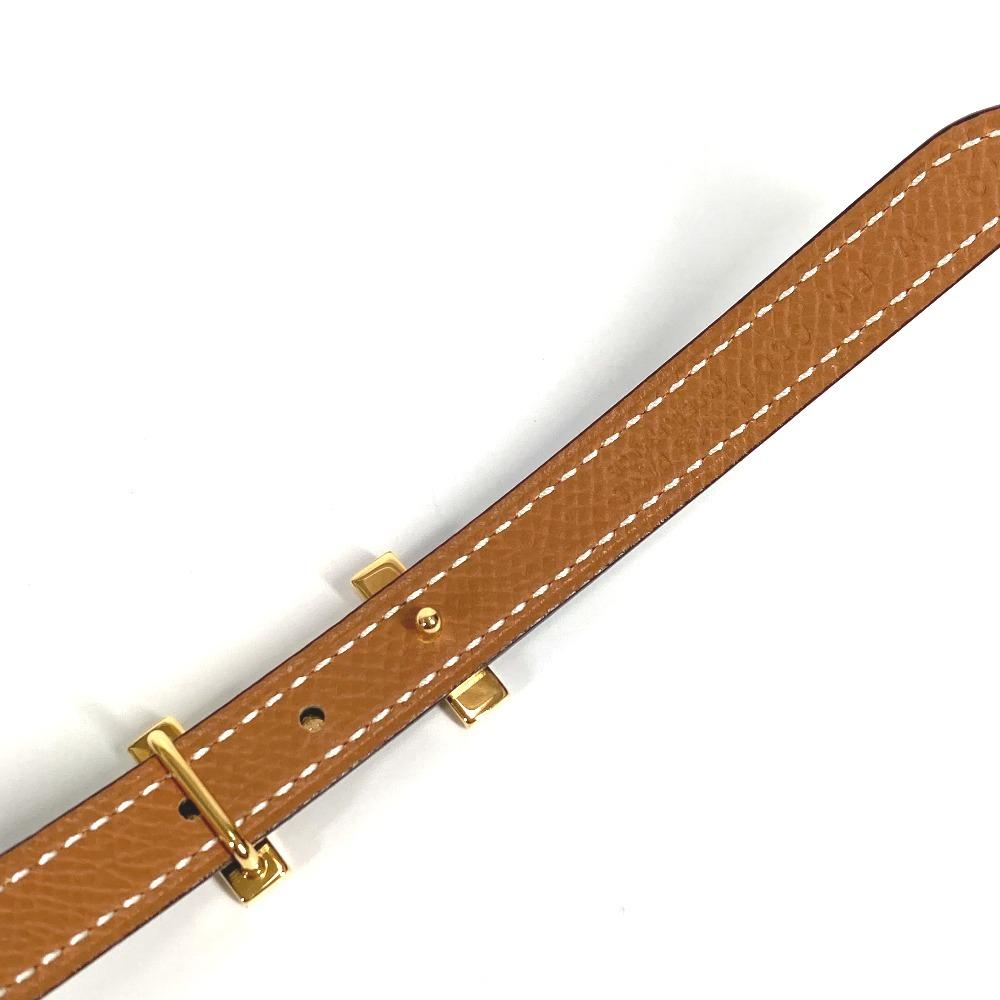 Hermes Тонкий ремень Focus Реверсивный ремень H Ремень ремень Кожа Черный/Золотая фурнитура