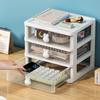 Cute Transparent Desk Organizer Drawer - Clear Plastic Stationery Storage Box Home School Office Organizing Container