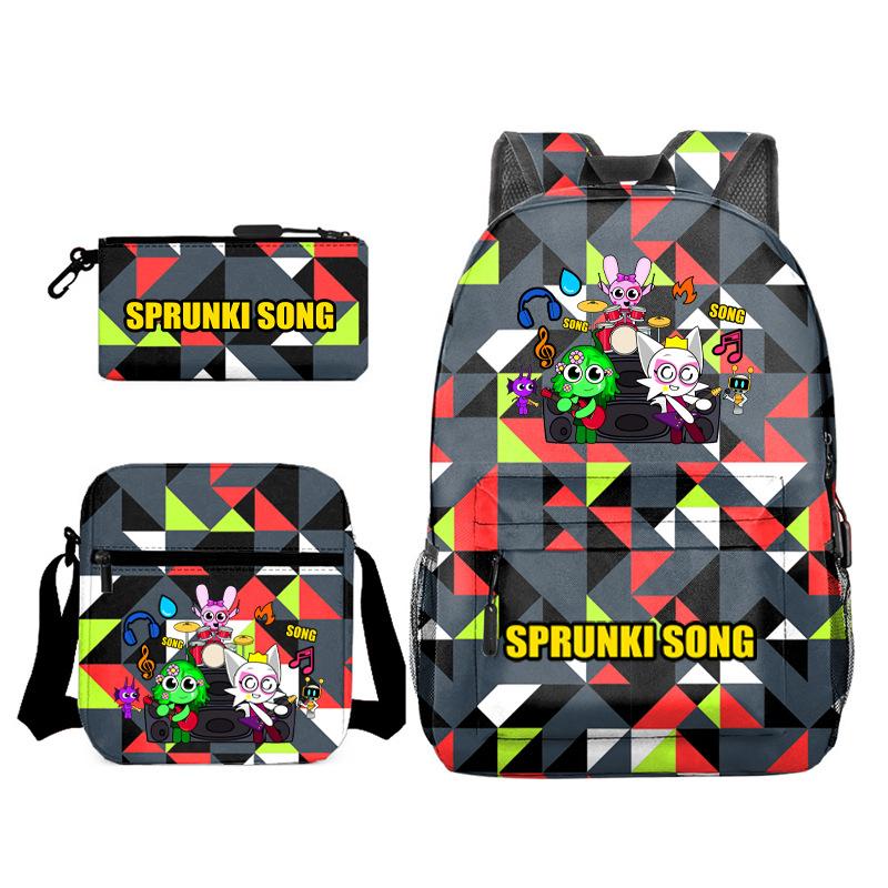 3D Новая Игра Ритм Бокс Рюкзак Школьный Рюкзак для Начальной и Средней Школы Сумка Кроссбоди Пенал Д