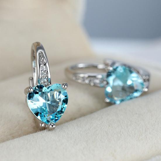 1 пара роскошных романтических сережек для пирсинга на спине в форме сердца с цирконием, висячие серьги для вечеринки