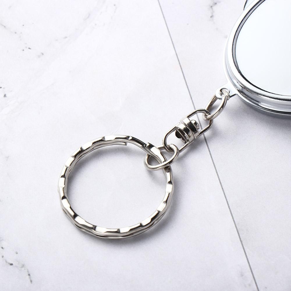 Зеркало для макияжа, складное зеркало, брелок, двустороннее косметическое зеркало, брелок для девочек, игрушка