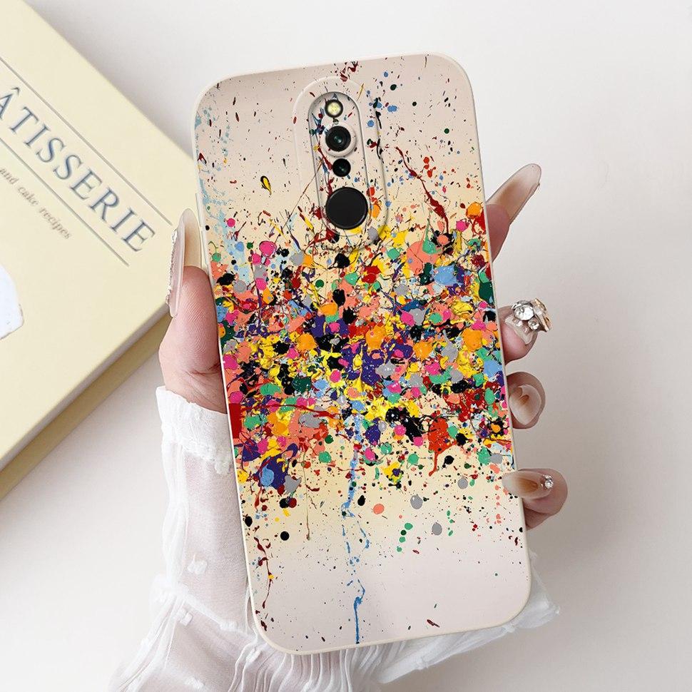 For Xiaomi Redmi 8 2019 Case 6.22" Luxury Flower Painted Cover Soft TPU Shockproof Phone Case For Xiaomi Redmi 8 Redmi8 Bumper