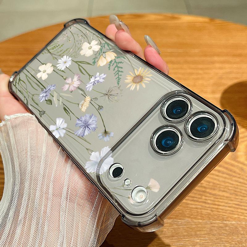 Delicate Garden Print Design For iPhone 17 Air 16 15 14 Pro Max 13 12 11 ShockProof TPU Soft Case Cover