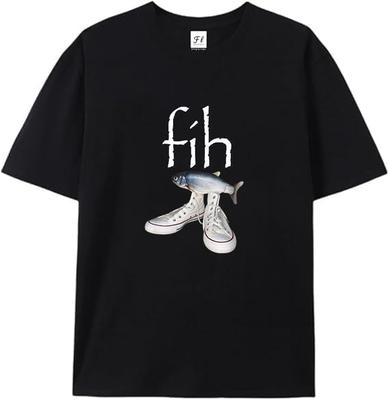 Fih Shoes Рыба Смешная Неправильно Написанная Рыба Fih Призыв Юмор Футболка Черная