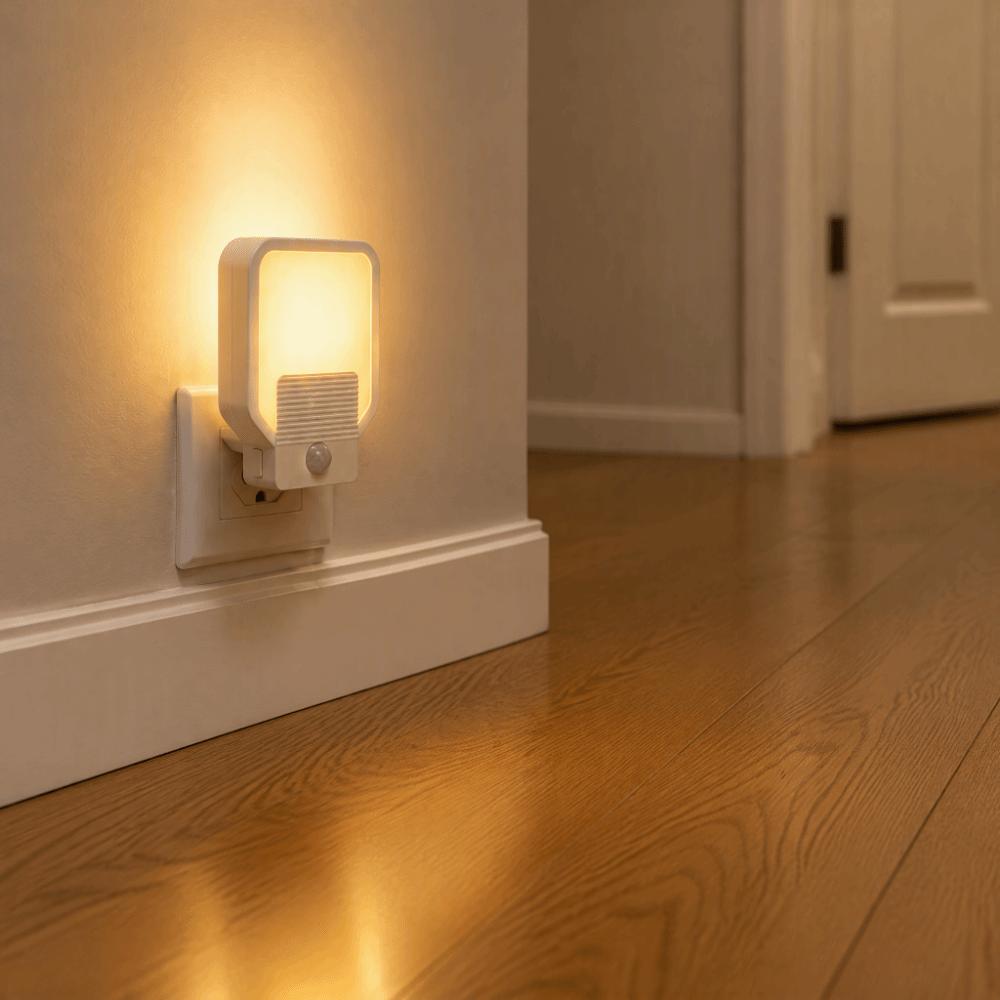 Warm Light Motion Sensor Night Lights Wireless Wall Lamp for Bathroom Bedroom Living Room