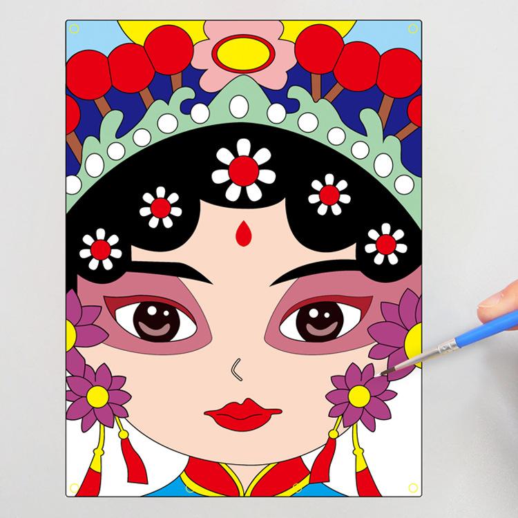 Научный эксперимент Сделай сам Цветной деревянный костюм с драматическим лицом Искусство Живопись Коридор класса Детские поделки Подвесные украшения