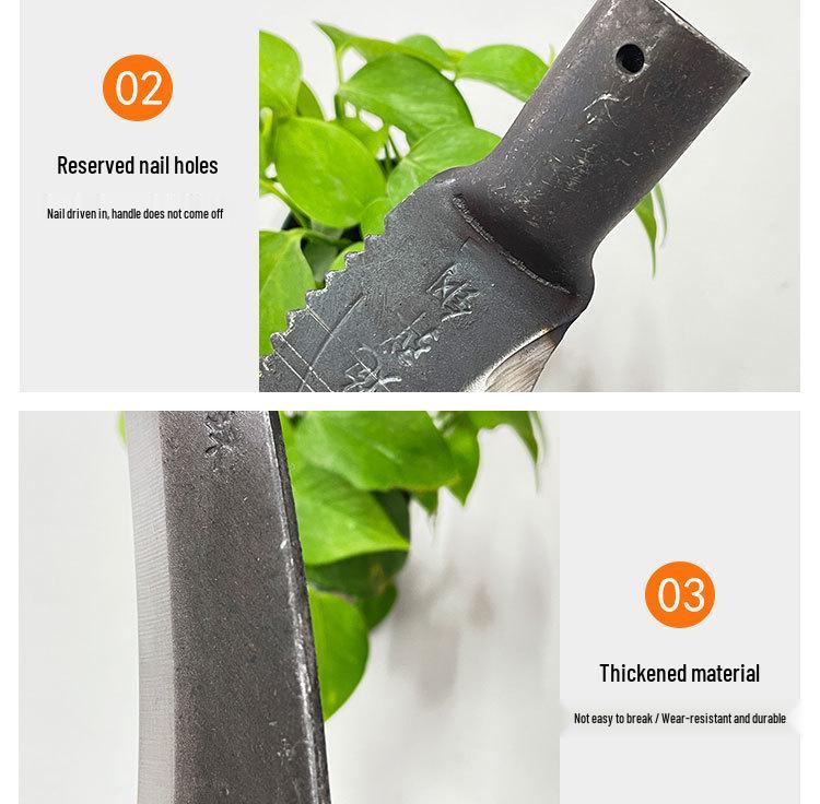 Manganese Steel Agricultural Scythe - Grass & Weed Cutter, Harvesting Tool, Outdoor Mower