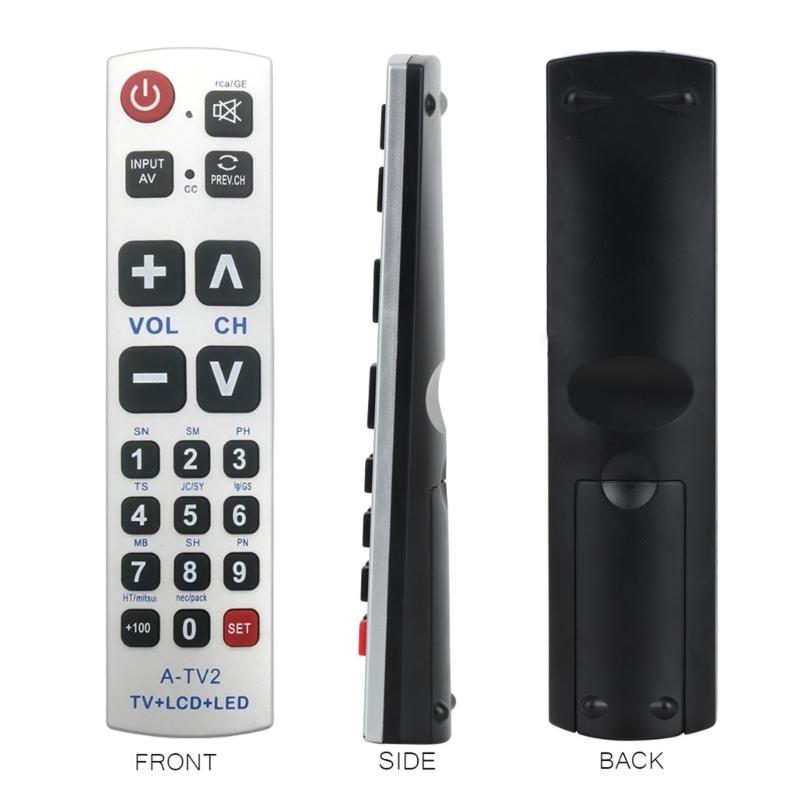 Big Button Universal Remote Compatible for More TV Brands for Elderly Use Replacement Accessory