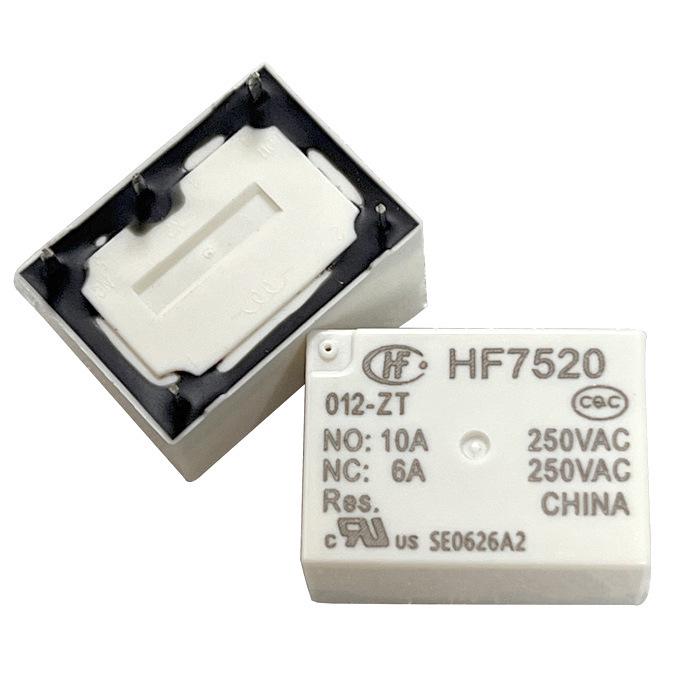 Совершенно новый силовой реле HF7520-012-ZT, 5-контактный, 6А нагрузка, Переключающий, Тип с припоем