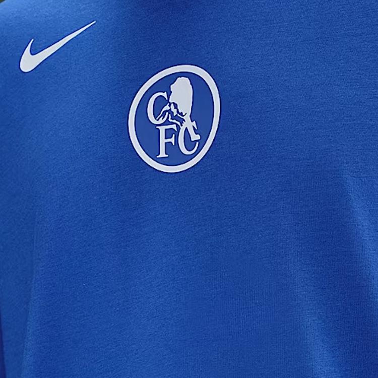 Nike Мужская футболка с круглым вырезом и короткими рукавами, однотонная, с надписью, ФК «Челси», Total 90, HV4898-480