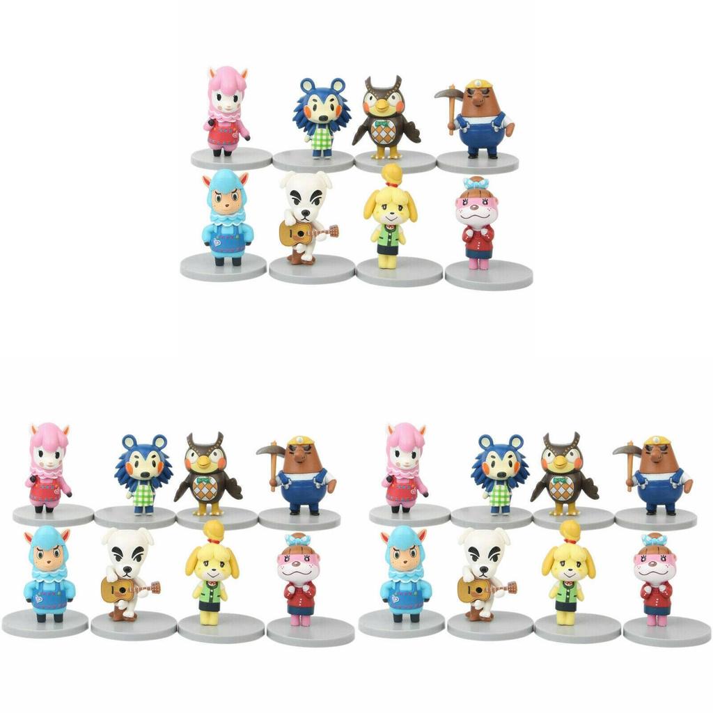 Очаровательный набор фигурок Animal Crossing 8 шт. для украшения торта и сада