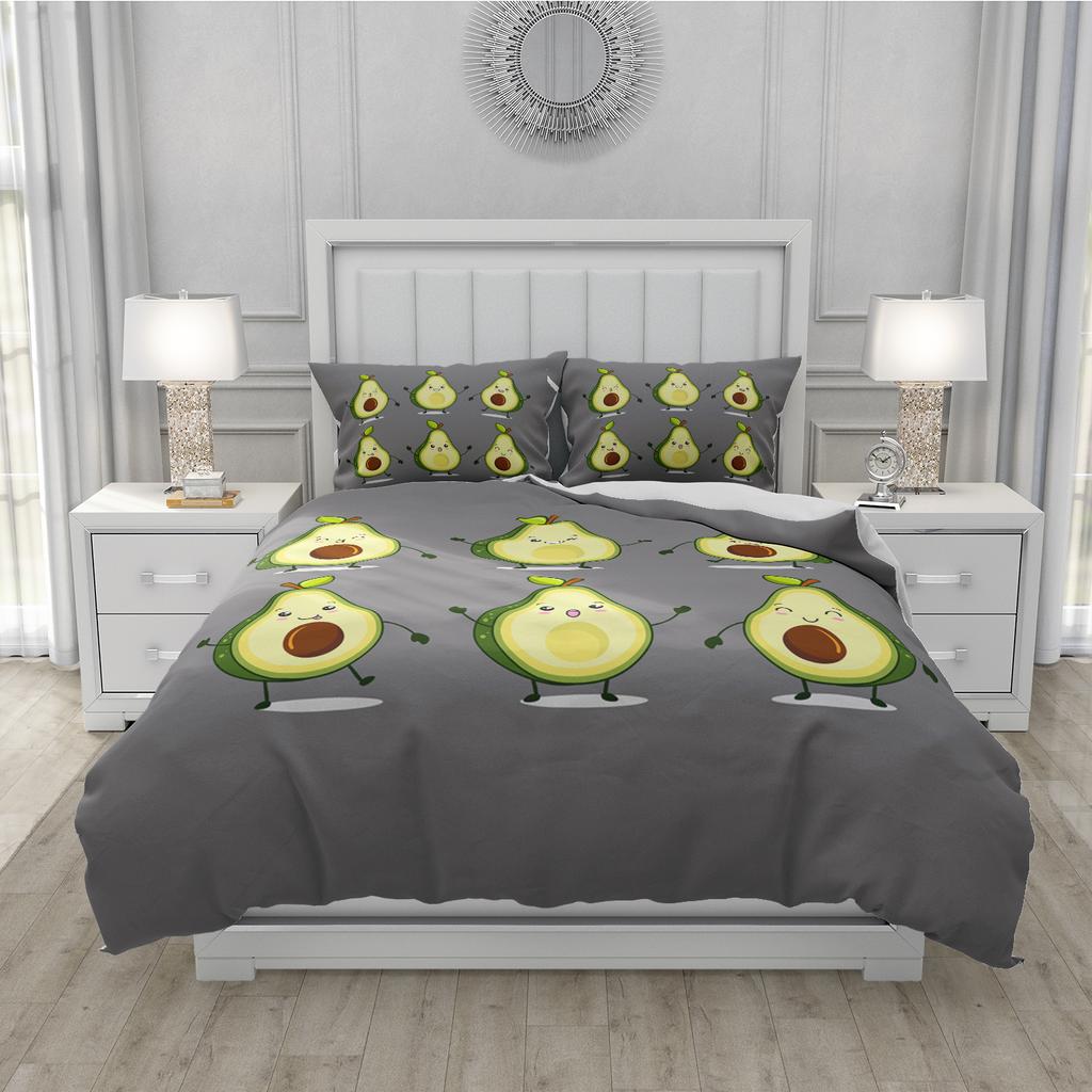 3D Printed Cartoon Style Duvet Cover Kit Ultra-fine Fiber Pillowcase 2024 New Wholesale Cute And Comfortable Animal Kit