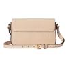 GUCCI double G logo adjustable shoulder strap magnetic buckle opening and closing leather messenger bag women's light beige
