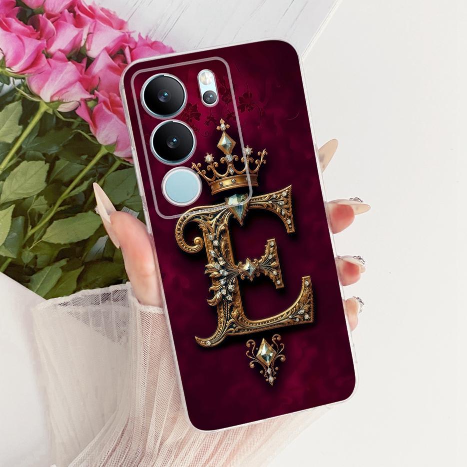Чехол для Vivo V29 Pro V2251 Милая Корона Буквы Чехол Мягкий Тонкий Чехол для Телефона Для Vivo V29e V 29 Pro VivoV29 e V2317 Задняя Крышка Сумки