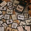 46 Pcs Kawaii Vintage Paper Stationery Sticker Set Animal Plants For Gift Packing Scrapbooking Album Planner Journal Arts Craft