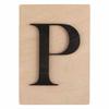 Wooden Letter - RAYHER - P - 14.8 X 10.5 Cm - Black - Handmade