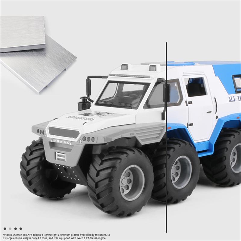 1/24 Россия Завоеватель Шаман 8*8 Шины Сплав Бронированный Автомобиль Модель Литой Металл Игрушка Полиция Внедорожники Модель Автомобиля Детский Подарок