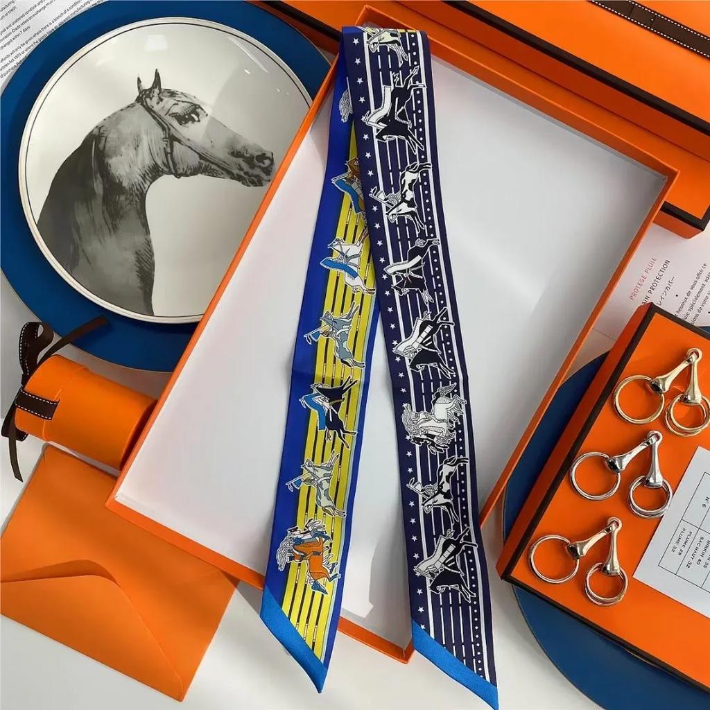 100% Mulberry Silk Ribbon Long Hair Bows Scarf Headscarf Fashion Hair Ties Ribbons Multifunctional Headband Bandana Hair