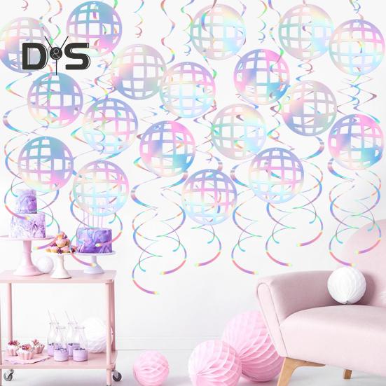 Подвесные завитки в стиле диско-шаров 70-х годов, вырезанные элементы для вечеринок в стиле ретро-диско, баннеры, растяжки, подвесные украшения для потолка, товары для вечеринок по случаю дня рождения 1970-х годов