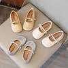 Fashion Girls Shoe Spring New Kids Leather Shoes Soft Soled Girl Princess Shoe Anti Slip Kids Casual Shoes Simple Mary Jane Shoe