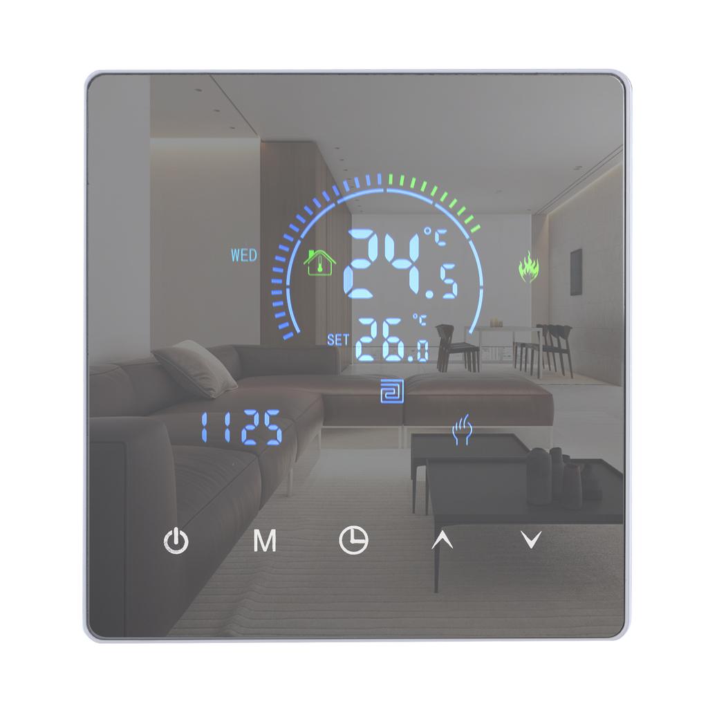 Smart Intelligent Thermostat Temperature Controller for Water Heating Equipment LCD Display Touch Button Programmable Undergroun