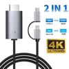 HD 1080P Type C USB 3.0 To HDMI-Compatible Cable Android Device To TV Projector Display for Android Phone Tablet To TV for MacBook Pixel iPad Dell