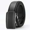 New Men's Real Beef Two Layer Leather Open Edge Wear Automatic Buckle Belt Imitation Steel Business Casual Men's Belt