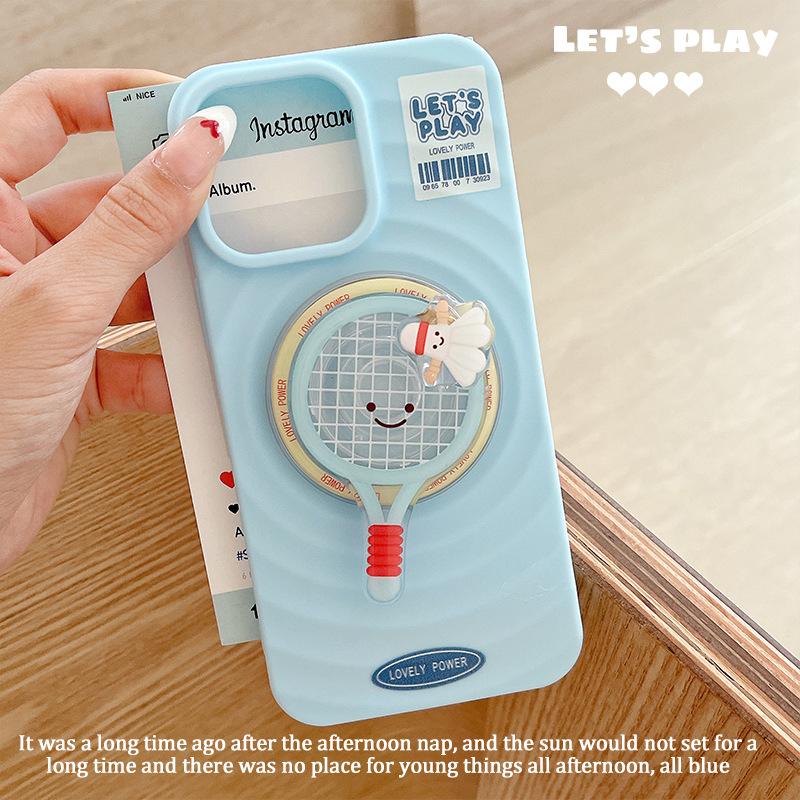 Table Tennis Badminton Applicable To Apple 15promax Full-inclusive Mobile Phone Case IP16pro Magnetic Snap Bracket Protection Case