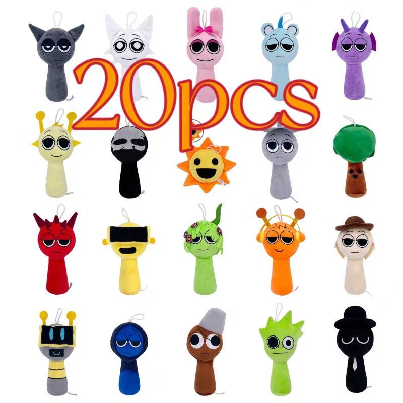 10-20 шт. Плюшевые игрушки Sprunki Плюшевая кукла Sprunki Игра Мультяшная подушка Детские подарки на день рождения Набивные куклы Рождественский подарок