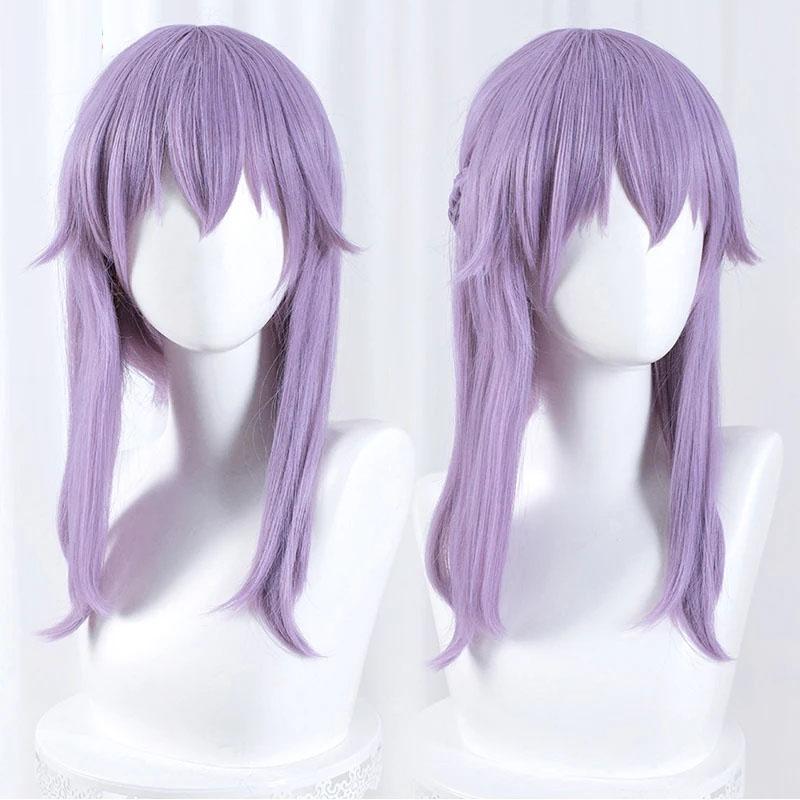 Парик для косплея Hiiragi Shinoa, короткий, светло-фиолетовый, с косичками, термостойкие синтетические волосы, парики для вечеринок в стиле аниме + шапочка для парика