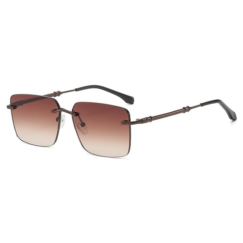 Новые мужские квадратные солнцезащитные очки с отделкой Модные солнцезащитные очки-маска для мужчин и женщин Тренд Европейские и американские звездные очки