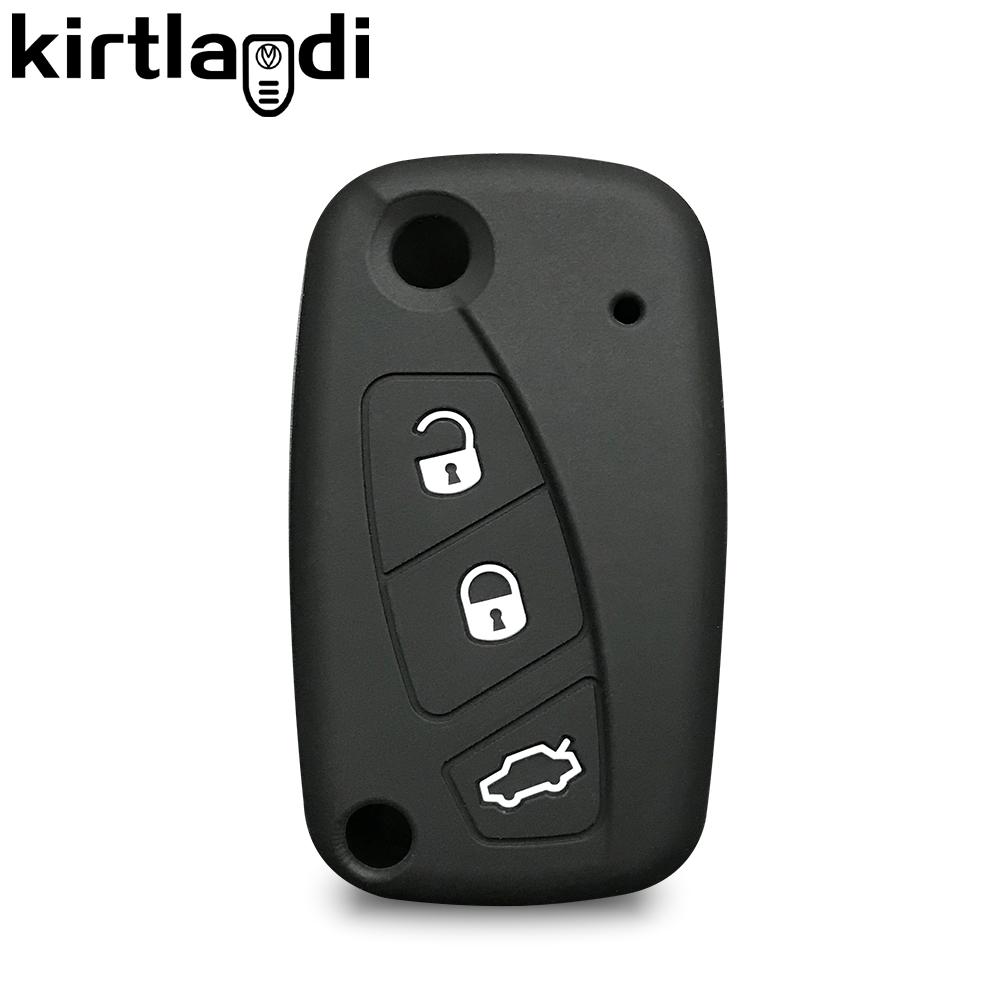 Силиконовый чехол для ключа-брелока для Fiat Panda Idea Stilo Ducato Bravo 500 Doblo Grande Punto Bravo Минивэн Linea 3-кнопочный пульт