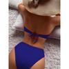 Sexy Bandeau High Leg Cut Female Swimsuit High Waist Bikini Women Swimwear Two-pieces Bikini Set Bather Bathing Suit Swim