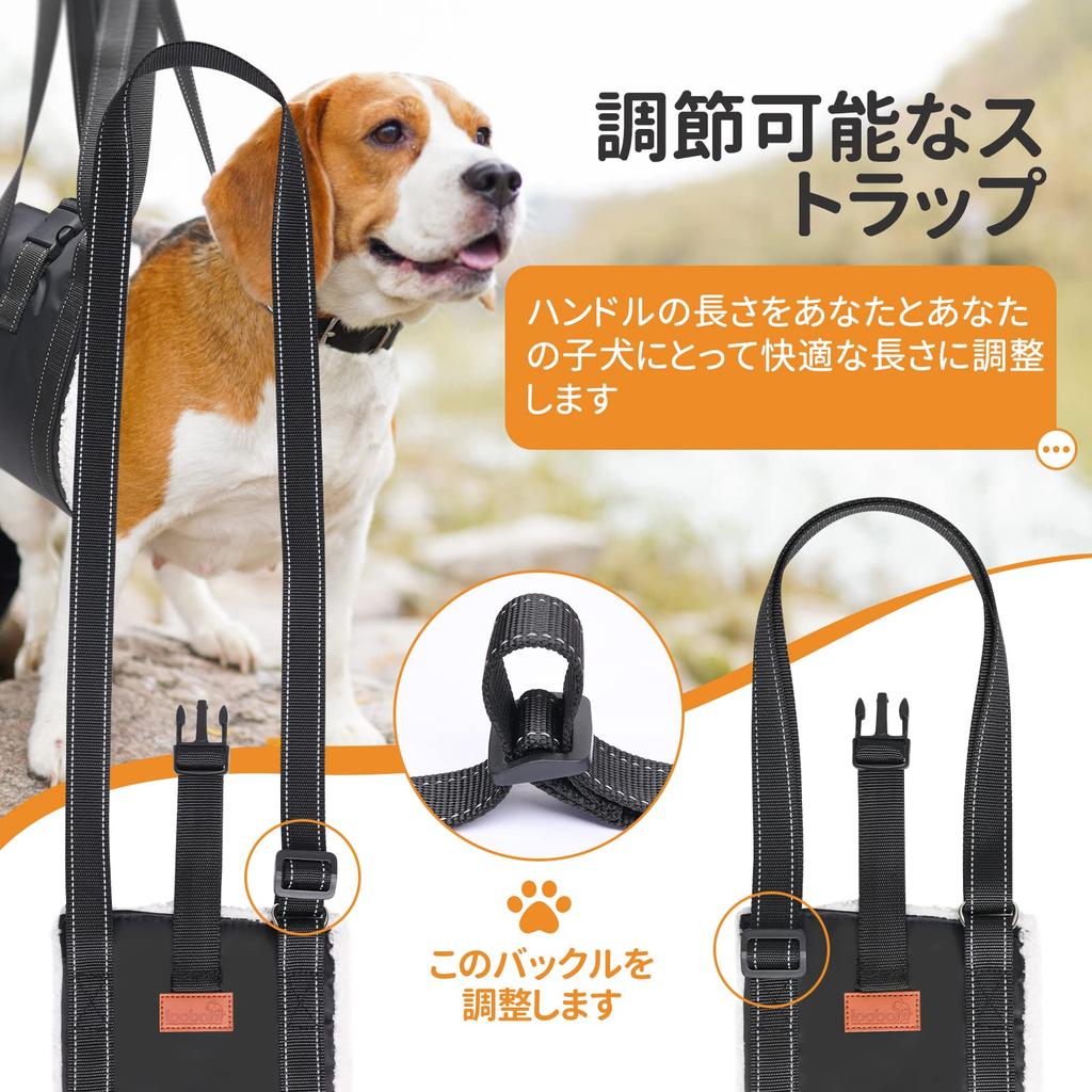 Loobani Dog Walking Assistance Body for Senior and Hand Easy to Put on and Take Convenient for Includes Storage Bag Adjustment Buckle for Medium