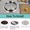Recessed Trash Bin Waste Lid Balance Flap Cover Trash Bins Covers  for Kitchen Counter Top