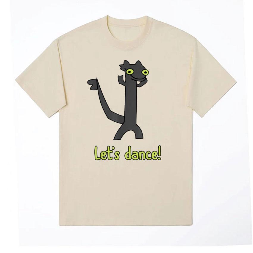 Toothless Dance Meme Lets Dance Meme T Shirt Unisex Women Fashion Retro Gothic Funny Tshirts Casual Cotton Oversized Tshirt Tops