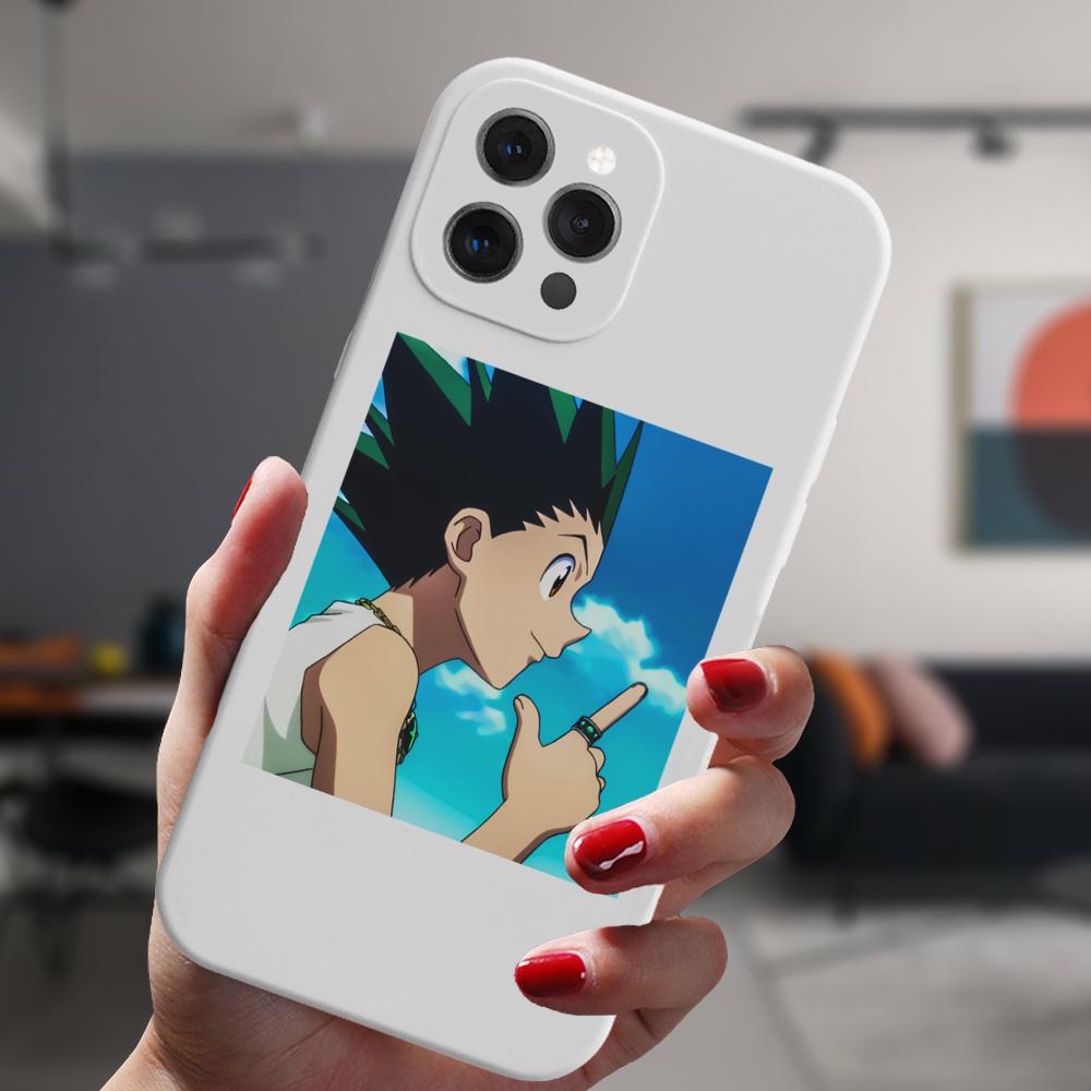 Для Iphone 13 11 12 14 Pro Max Mini Xs Xr 14plus белый чехол аниме Hunter X Hunter Killua Hisoka силиконовый защитный чехол