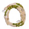 Natural Vasonite Green Rutile Quartz Gemstone Smooth Beads Necklace 17" UB-3383 UB-3383