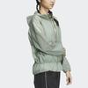 adidas Однотонная куртка с капюшоном на молнии, женская верхняя одежда, зеленая HY2828