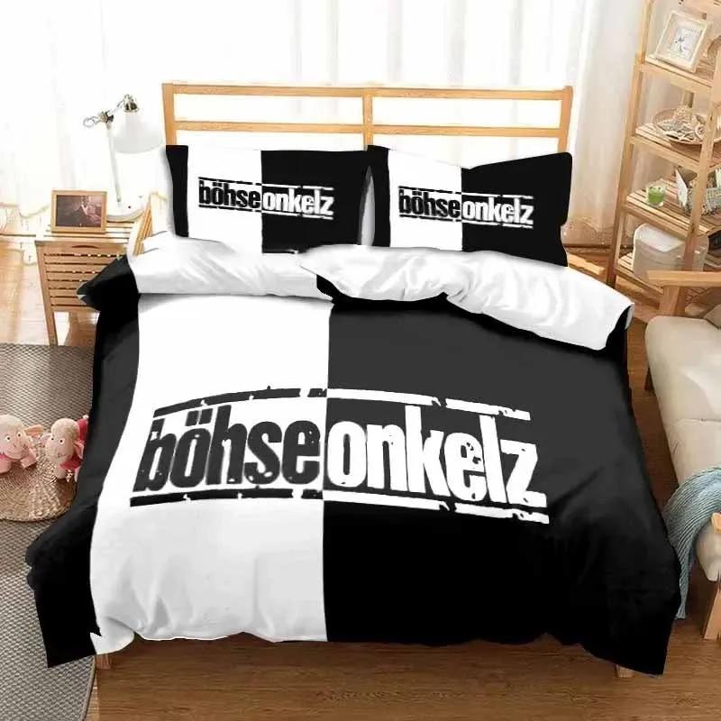 Bplus Böhse Onkelz Комплект из двух предметов, Комплект из 3 предметов на весь сезон, Мягкое постельное белье с пододеяльником, Удобный пододеяльник для двуспальной кровати King, Мягкий пододеяльник, Постельное белье