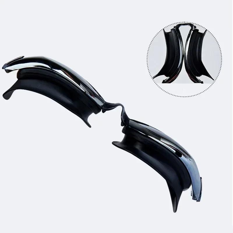 Профессиональные очки для плавания с зажимом для носа и берушами, гальванизированные, водонепроницаемые, силиконовые, унисекс